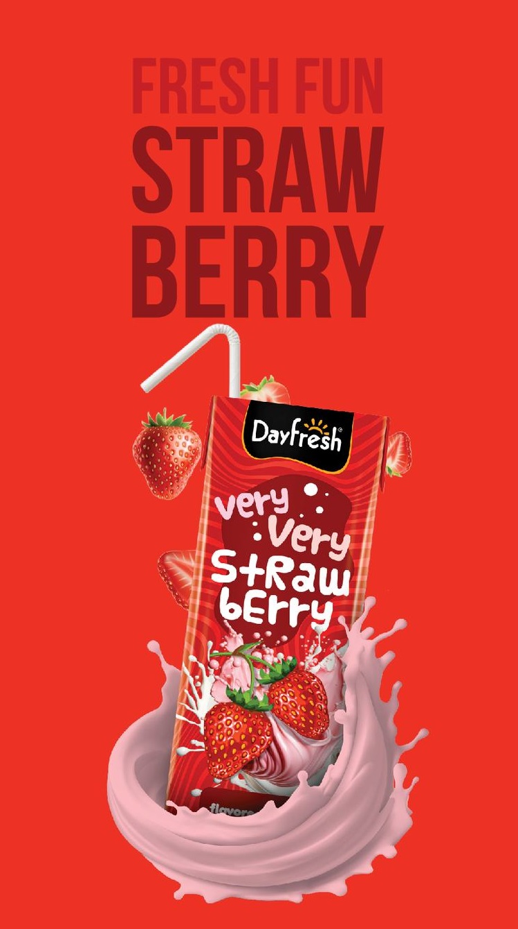 Day Fresh Straw 180ml Flavored Milk Strawberry 180ml - Image 1